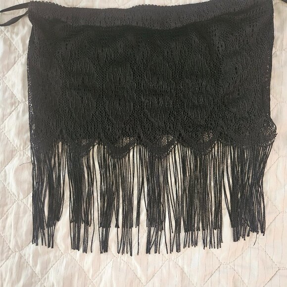 Vintage "Wild U.S.A." brand Fringed Bandeau Top, Sz Small - Picture 1 of 9
